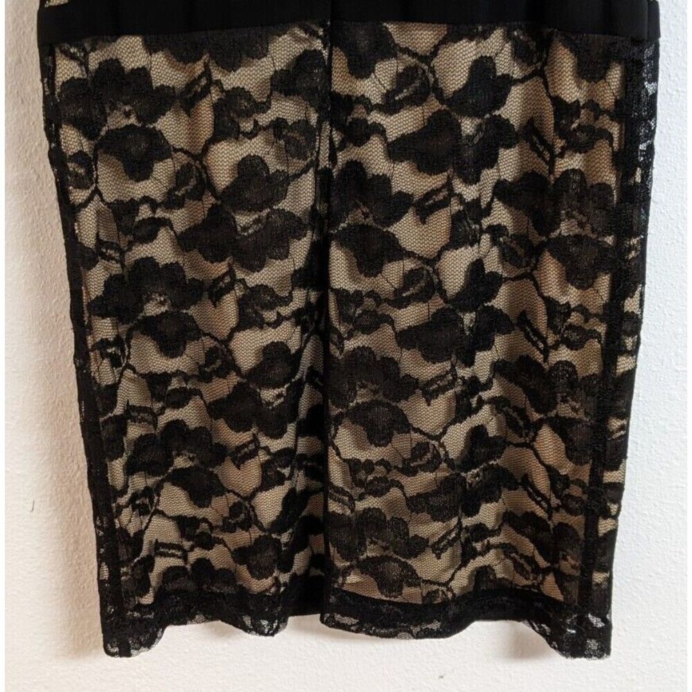 Wmn's CONNECTED APPAREL Black Lace Overlay Party/Cocktail Off Shoulder Dress 12 - Picture 8 of 11